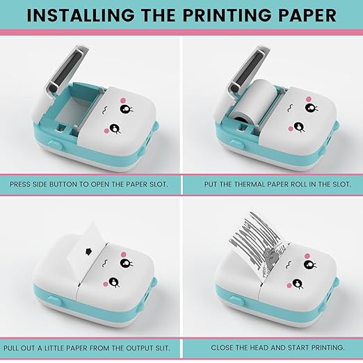 Compact & Inkless Mini Bluetooth Printer – Perfect for On-the-Go Printing! 📸🖨️