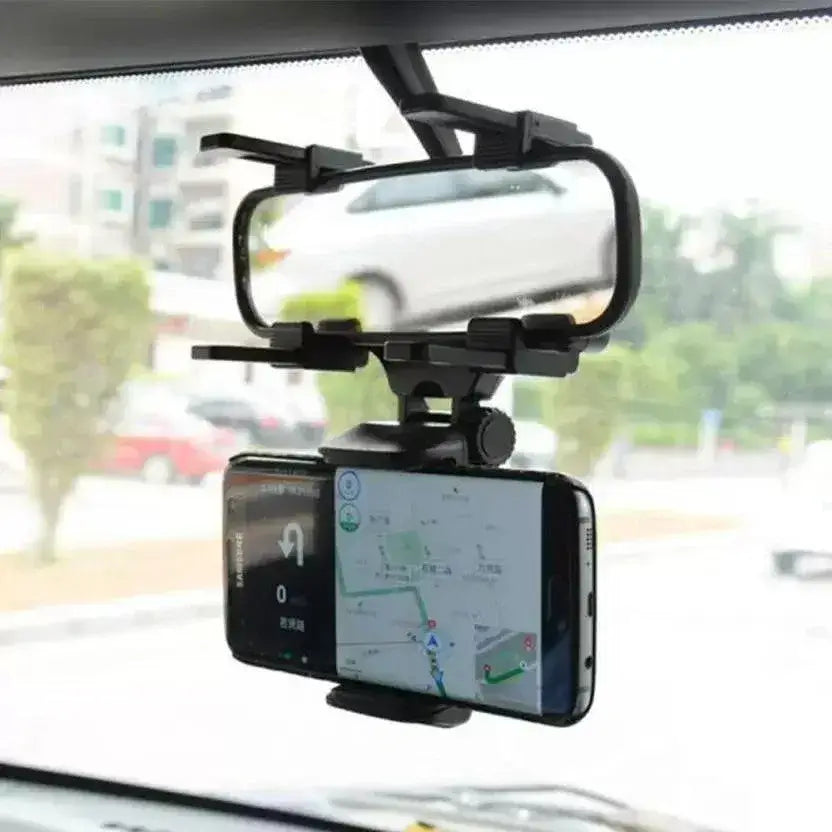 🚘 360° Adjustable Rearview Mirror Mobile Holder 🚘