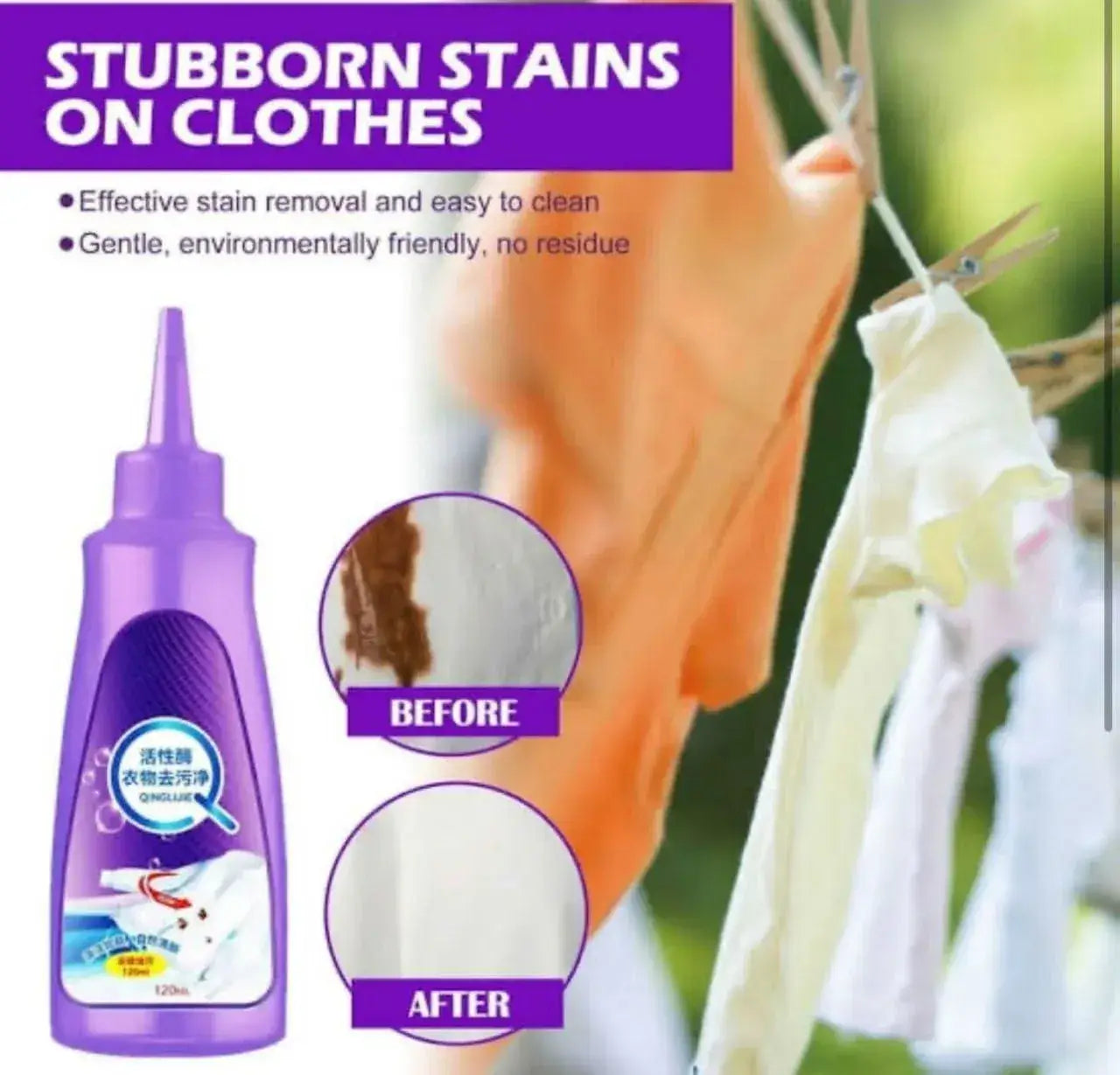 🧼 Magic Stain Remover – Your Instant Solution for Stubborn Stains! 🧺✨