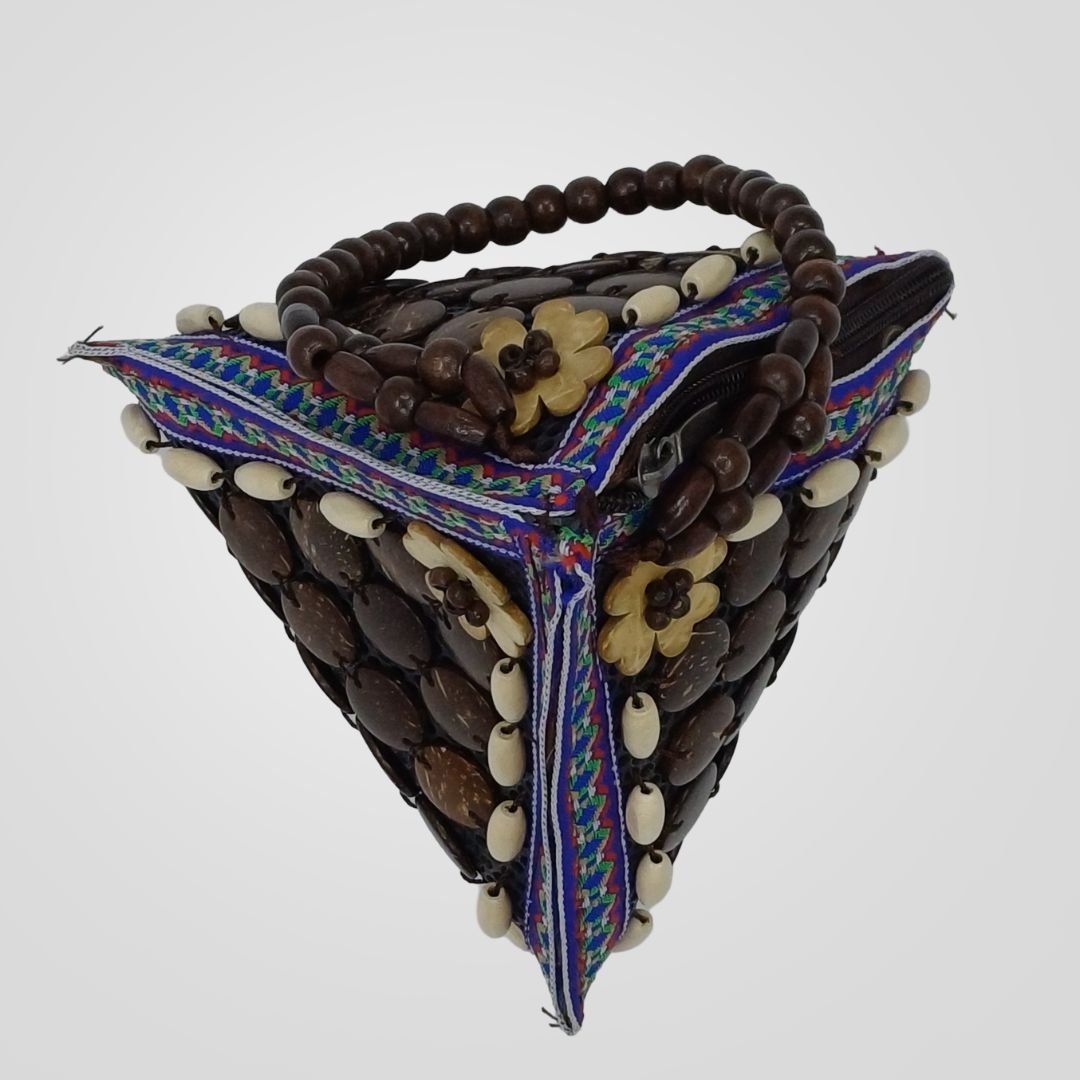 Artisan Jewel Triangular Bag/Tribal Charm Pouch - Modzest