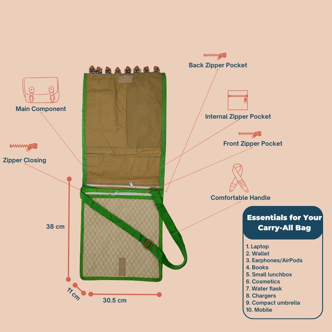 Green Harmony Sling Bag - Modzest